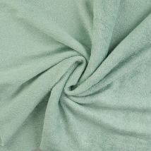 Tissu Eponge Bébé Bambou Tout Doux Vert Menthe - Au Mètre - Craftine