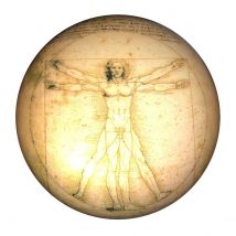 Presse Papier En Verre Léonard De Vinci - Parastone