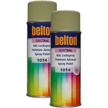 Lot De 2 Bombes De Peinture Belton Spectral Ral1014 Ivoire 400ml
