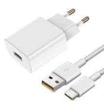 Chargeur Secteur Usb Et Câble Usb-c Puissance 33w Original Vivo Blanc
