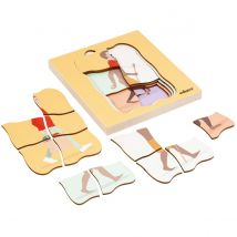 Puzzle En Bois - Évolution De L'Homme - 24 Pièces - Jeu Montessori - Educo