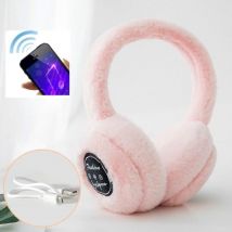 Casque Bluetooth Hiver Oreillettes Chaudes Antivent Pour Hommes Et Femmes Blanc Rose Yonis - Yonis