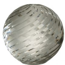 Presse Papier En Verre Ciselé Transparent 10 Cm - Jolipa