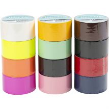 Ruban Adhésif, Couleur Unie, L : 48 Mm, Ass. De Couleurs, 12x5 M/ 1 Pq. - CC Hobby