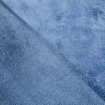 Tissu Micro Éponge Bambou Bleu - Au Mètre - Craftine