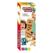 Tour Chancelante En Bois 54 Briques - Tour Infernale En Équilibre - Jeu De Société Familial