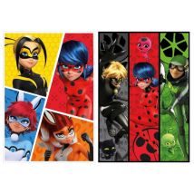 2 Puzzles Miraculous : Ladybug Et Ses Amis Super-heros 2 X 100 Pieces - Dessin Anime - Educa - 19969 - Educa