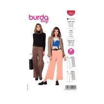 Patron Burda 5969 - Pantalon Avec Coulisse Dos Élastique, Jambes Amples Du 36 Au 46 (fr) Taille N°fr 36-46