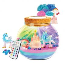 Kit De Terrarium Créatif À Faire Soi-même Avec Lampe Led Licorne Blanche Et Télécommande - D toys