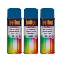 3 Bombes De Peinture Belton Spectral Ral5010 Bleu Gentiane 400ml