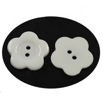 10 Boutons Acrylique Blanc Forme Fleur 22 Mm 2 Trous - Creation Couture Diy - La boutique de Karine