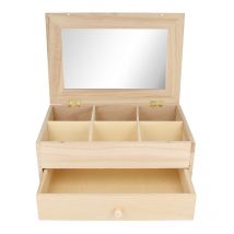 Coiffeuse Miroir 26x17,5x11,5 Cm Bois - Artemio