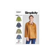 Patron Simplicity 9681 - Top Et Pull-over Du 32 Au 54 (fr) Taille N°38-46
