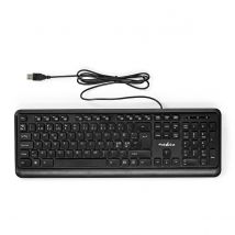 Nedis Clavier Filaire Usb-a Qwerty Disposition Hollande 104 Boutons Noir - NEDIS