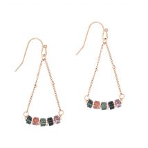 Boucles D'Oreilles Piana En Pierres Agate Aquatique - SLOYA