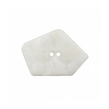 Bouton En Forme De Pentagone 2 Trous 40mm - Prym Blanc