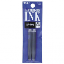 Cartouches - Encre Bleu Noire - Recharge - Pack De 2 - Calligraphie - Platinum - Platinium