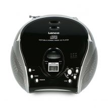 Lenco Radio Fm Stéréo Portable Avec Lecteur Cd Et Antenne Télescopique Noir / Argent