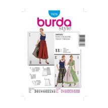 Patron Burda 7870 Dirndl Taille N°fr 38-56