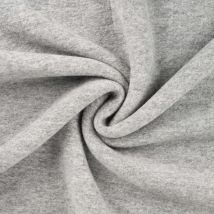 Tissu Laine Bouillie Uni Gris Chiné - Craftine