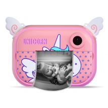 Avizar Appareil Photo Wifi Pour Enfant Avec Impression Instantanée Zoo Family Licorne Rose
