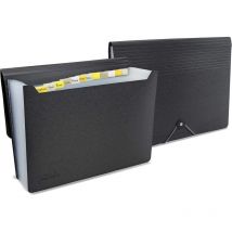 Trieur - Valisette - 13 Compartiments - Noir - Format A4 - Rapesco - Esselte
