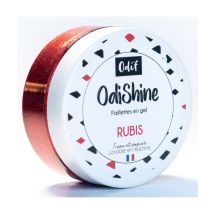 Gel Pailleté Odishine 70 Ml - Embellissez Vos Créations Avec Éclat Et Éco-responsabilité - Odif Rubis