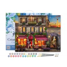 Peinture Par Numéro Figured'art Avec Cadre - Au Chapeau Rouge - Kit De Loisir Créatif Diy Numéro D'Art Complet - 40x50cm Toile Tendue Sur Châssis
