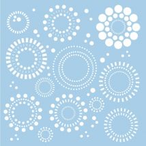 Pochoir, Cercles, 30x30 Cm, 1 Pce - Rayher