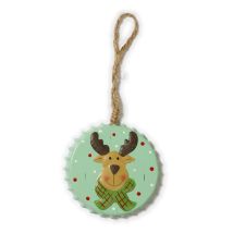 Grande Suspension Médaillon Renne (10 Cm) - Métal - Annikids