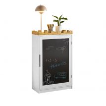 Sobuy Kmb43-w Commode Pour Enfants Étagère Pour Chambre D'Enfant Avec Tableau Noir Bibliothèque Étagère À Jouets - Sobuy