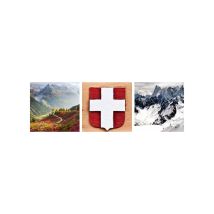 Triptyque Sur Toile Savoie 30x90 Cm - Ceanothe