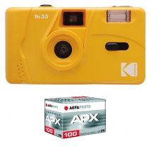 Kodak M35 - Appareil Photo Rechargeable 35mm, Objectif Grand Angle Fixe, Viseur Optique , Flash Intégré, Pile Aaa - Kodak
