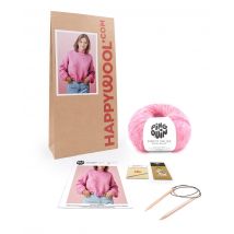 Kit Tricot Pull Femme Marguerite Rose Vif 42/44 - Pingouin