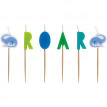 6 Mini Bougies Roar - Dino - Annikids