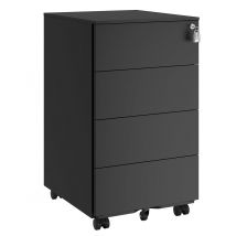 Caisson De Bureau Mobile Verrouillable Avec 3 Tiroirs Rangement De Documents Papeterie - Helloshop26 Le Choix, Autrement !