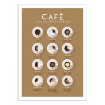 Affiche 30x40 Cm - Authentiques Recettes Des Cafés Italiens - Frog Posters - Wall Editions
