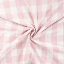 Tissu Flanelle De Coton Chemise À Carreaux Rose - Au Mètre - Craftine