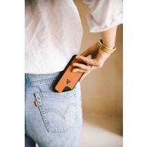 Coque De Téléphone Terracotta Sertie De Pierres Fines - Iphone 15 - Carbone