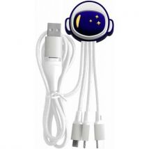 Yello Koko Câble 5 En 1 Andy Xxl Usb A+c/micro Usb & Usb C & Lightning 1m Astro Blanc - Yello Koko