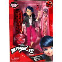 Poupée Miraculous : Marinette Et Ladybug 26 Cm + 2 Accessoires - Poupée Mannequin Articulée - 2 En 1 - Bandai - P50355 - Bandai