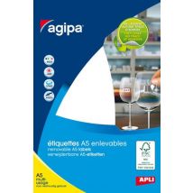 Apli 100817 - Etiquettes Enlevables Multi-usage Blanches 19 X 38mm A5