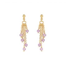 Boucles D'Oreilles Elyssa En Pierres Améthyste - SLOYA