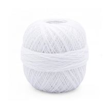 Coton À Crocheter Hakelgarn 10 - Grundl - Certifié Oeko-tex Blanc (02) - Gründl