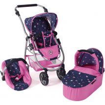 Poussette Pour Poupées, 3 En 1 Emotion - Papillon - Bayer Chic 2000
