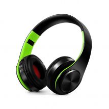 Casque Audio Bluetooth Sans Fil Hifi Stéréo Sport Blanc Bleu Polyvalent Noir + Vert Yonis - Yonis