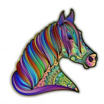 Cheval Fougueux - Puzzle En Bois - Boite En Carton - Creatifwood