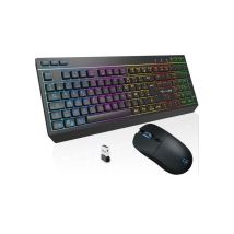 Pack Gamer Sans Fil The G-lab Combo Tungsten Ex - Clavier Et Souris - Membrane - Noir - The G-Lab