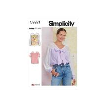 Patron Simplicity 9921 - Haut Avec Variations De Manches Taille N°fr 46-54