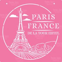 Pochoir Plastique Souple Réutilisable 30 X 30 Cm Fabrika Decoru Paris Tour Eiffel 030 - FABRIKA DECORU